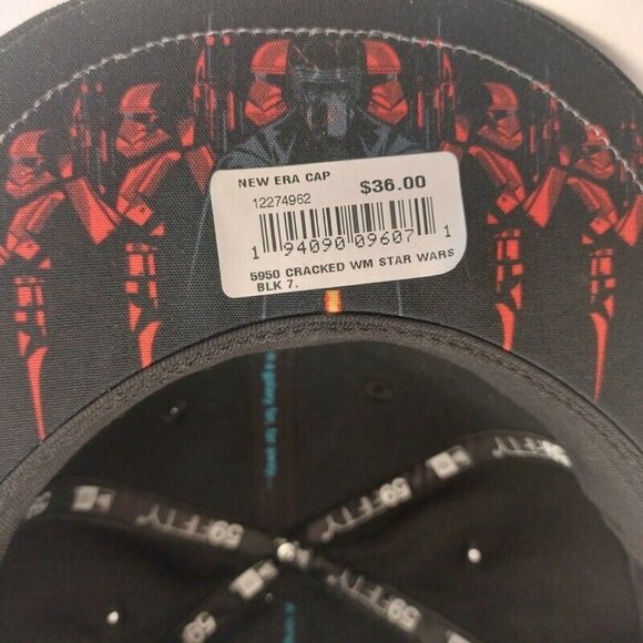 New Era Mens 59Fifty 5950 Cracked WM Star Wars Fitted Hat Black Size 7 - Picture 8 of 8